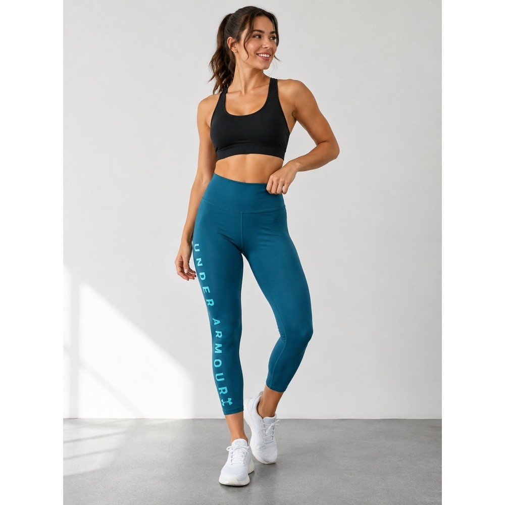 Under Armour HeatGear Women's Medium Compression Ankle Crop Leggings Blue